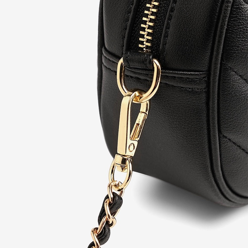 Women's Genuine Leather Round Bag | Effortless Retro Elegance
