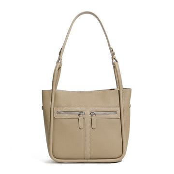 Women’s Top Grain Leather Bag | Effortless Dual Zip Elegance
