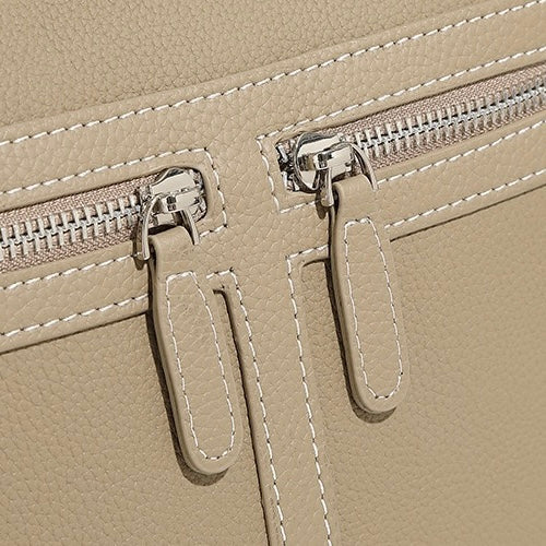 Women’s Top Grain Leather Bag | Effortless Dual Zip Elegance