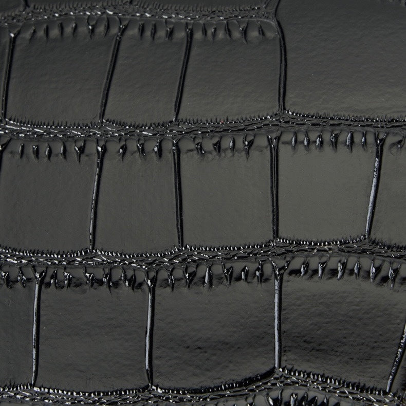 Women’s Genuine Leather Top Handle Handbag | Croc Embossed Effortless Elegance