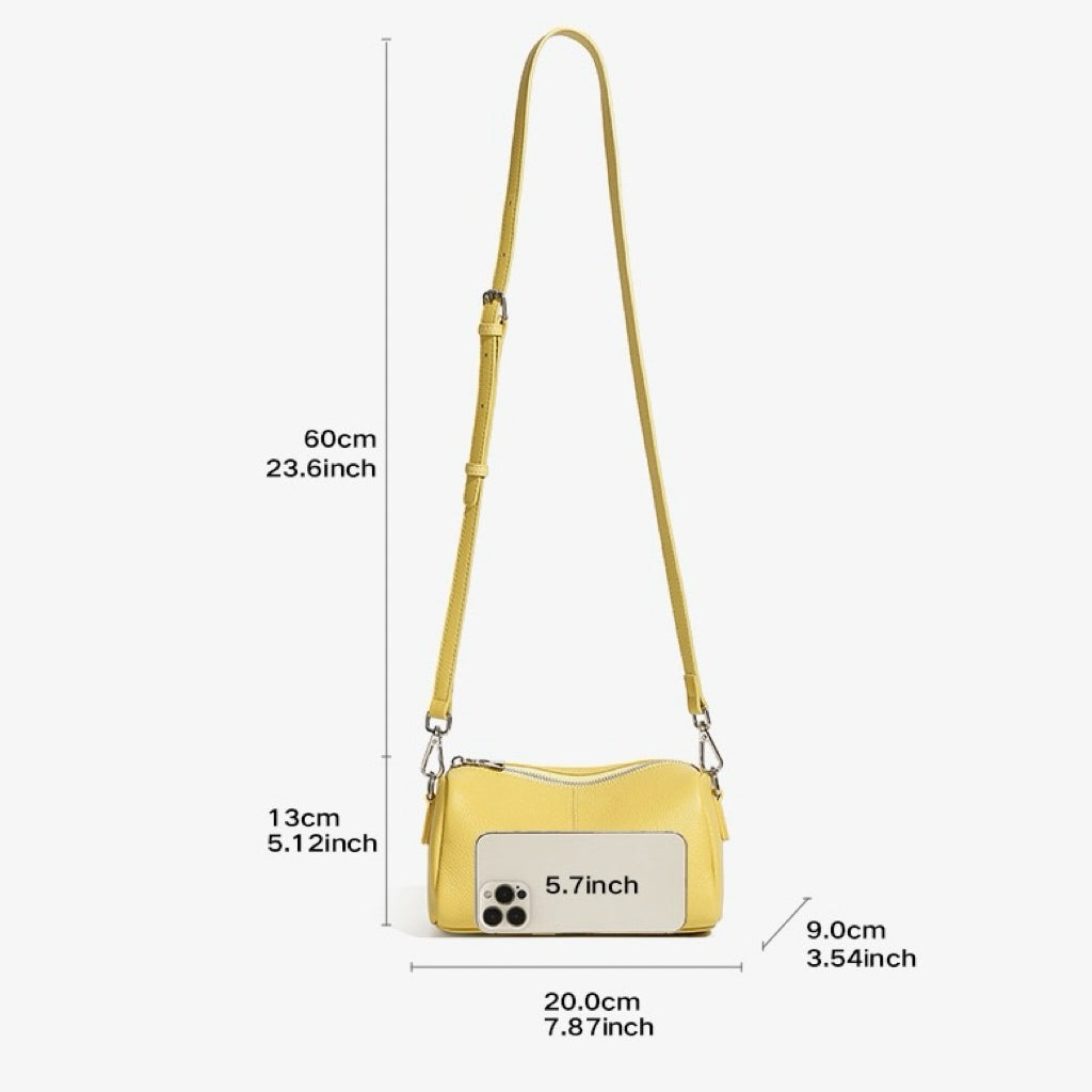 Women’s Soft Top-Grain Cowhide Cylinder Clutch Bag | Quiet Luxury