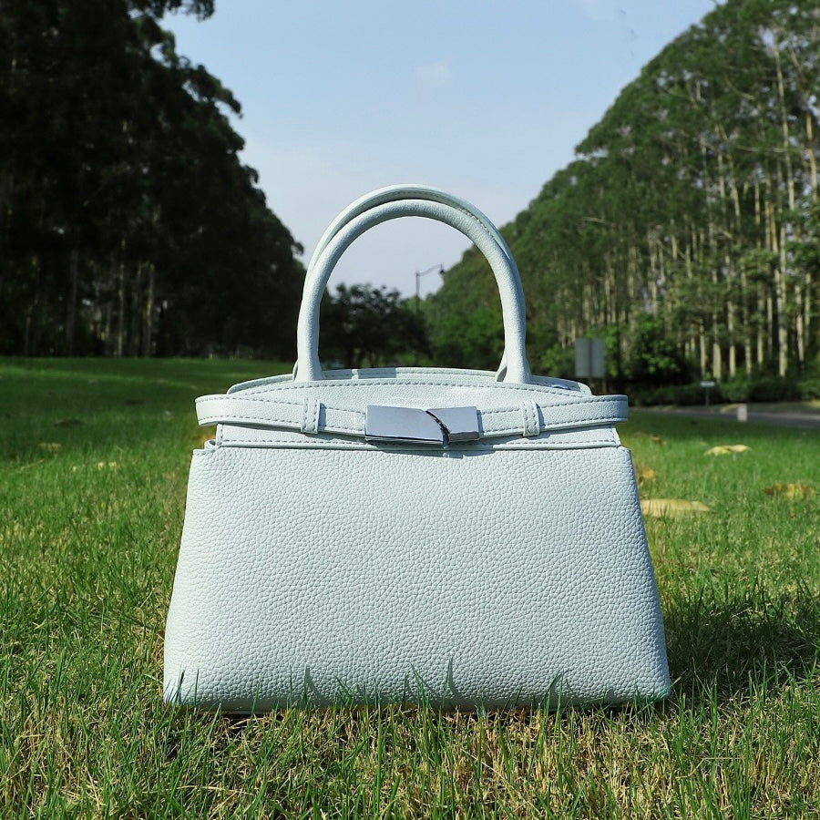 Women’s Genuine Leather Square Crossbody Clutch Bag | Timeless Understated Elegance