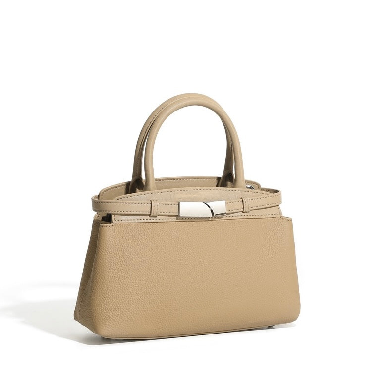Women’s Genuine Leather Square Crossbody Clutch Bag | Timeless Understated Elegance