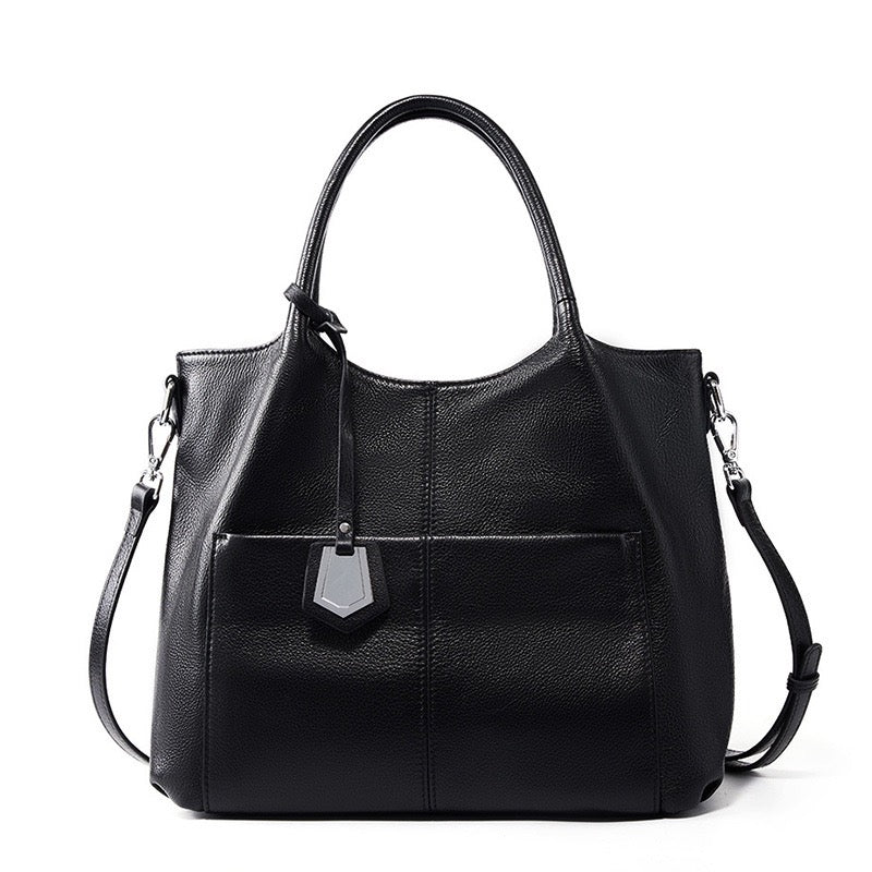Women’s Genuine Leather Tote Shoulder Bag | Effortless Commuter Elegance