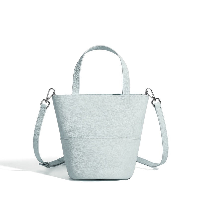 Women’s Genuine Leather Minimalist Crossbody Bucket Bag | Effortless Elegance