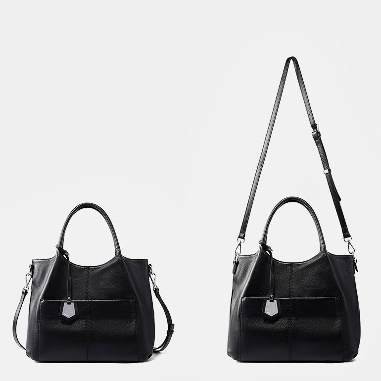 Women’s Genuine Leather Tote Shoulder Bag | Effortless Commuter Elegance