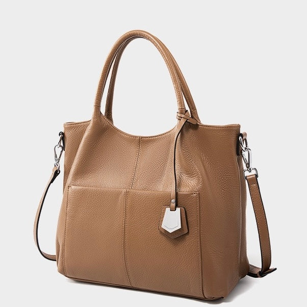 Women’s Genuine Leather Tote Shoulder Bag | Effortless Commuter Elegance