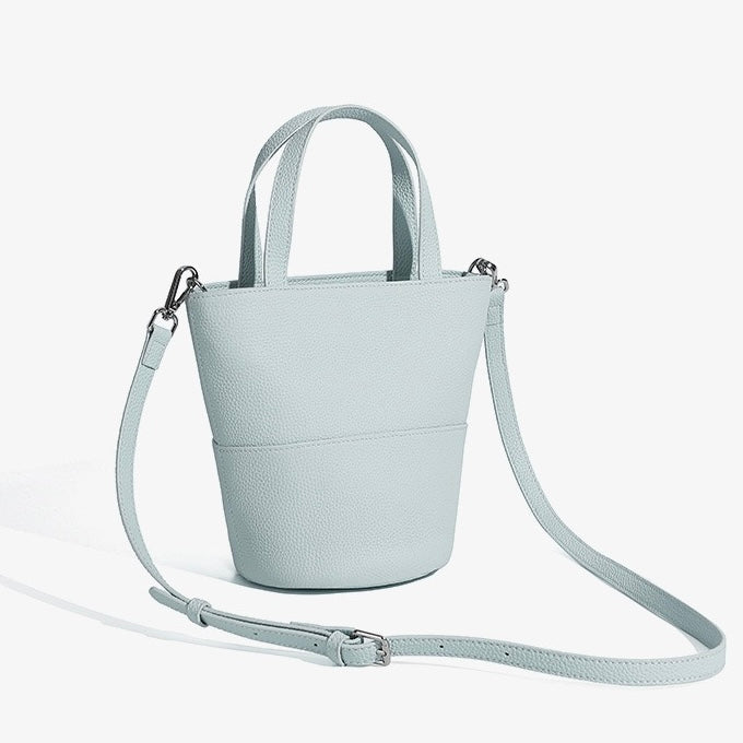 Women’s Genuine Leather Crossbody Bucket Bag | Quiet Minimalist Elegance