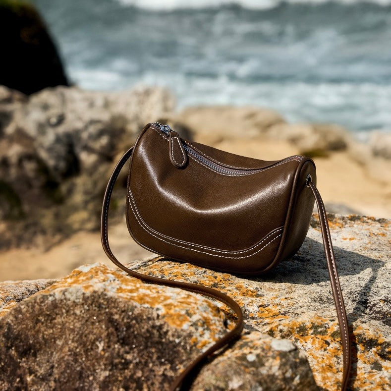 Women’s Top Grain Leather Mini Crossbody Shoulder Bag | Understated Sophistication