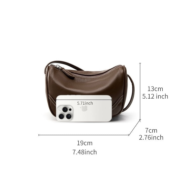 Women’s Top Grain Leather Mini Crossbody Shoulder Bag | Understated Sophistication