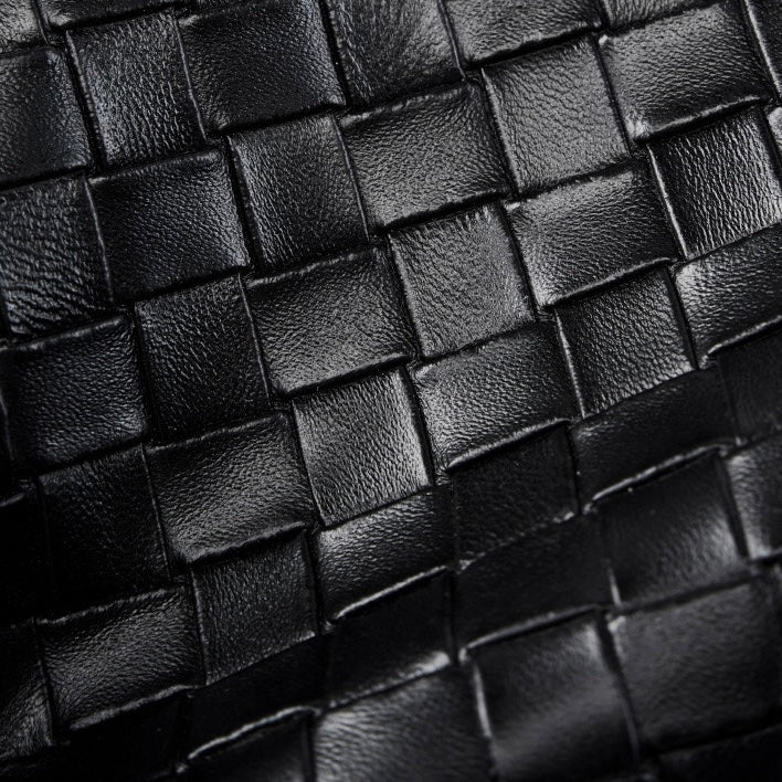 Women’s Genuine Woven Leather Shoulder Tote Bag | Effortless Minimalist Elegance