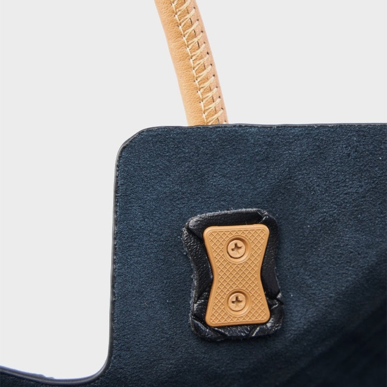 Women’s Genuine Woven Leather Shoulder Tote Bag | Effortless Minimalist Elegance