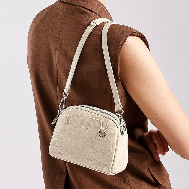 Women’s Genuine Cowhide Shoulder Crossbody Bag | Timeless Everyday Elegance
