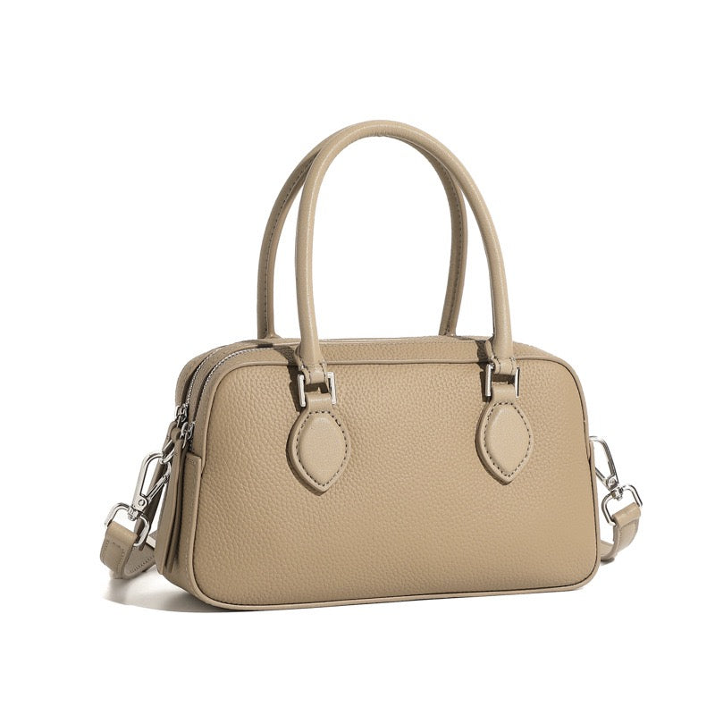 Women’s Genuine Leather Handheld Boston Bag | Effortless Everyday Elegance