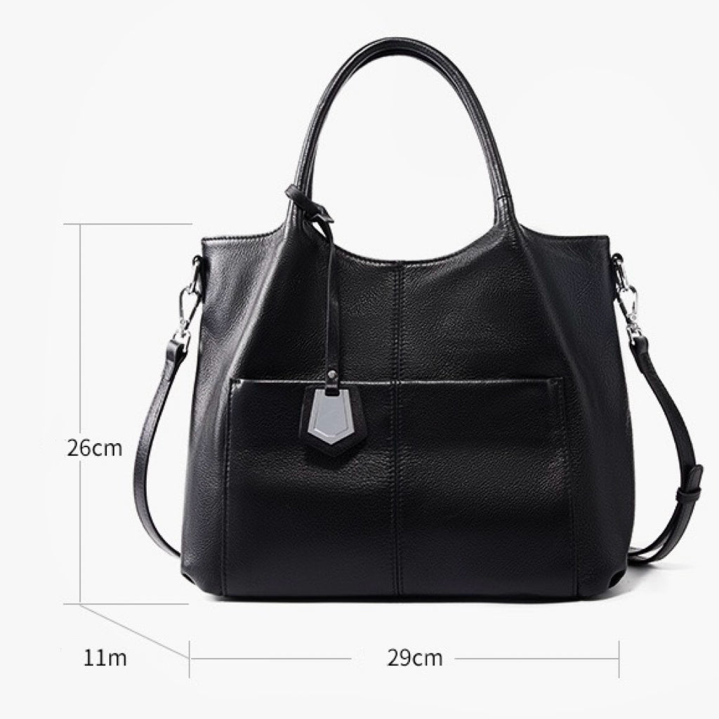 Women’s Genuine Leather Tote Shoulder Bag | Effortless Commuter Elegance