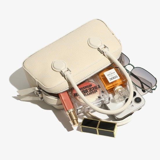Women’s Genuine Leather Handheld Boston Bag | Effortless Everyday Elegance