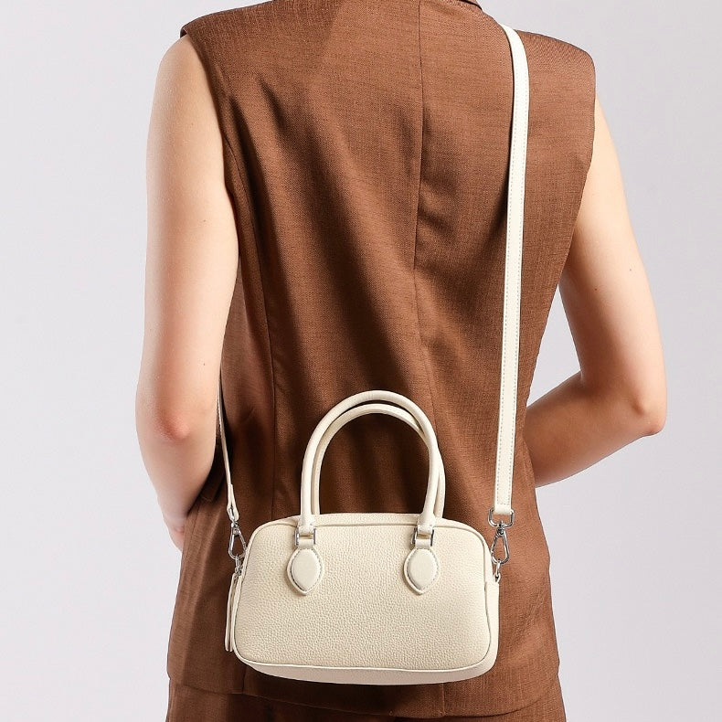 Women’s Genuine Leather Handheld Boston Bag | Effortless Everyday Elegance
