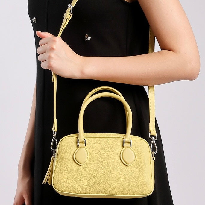 Women’s Genuine Leather Handheld Boston Bag | Effortless Everyday Elegance