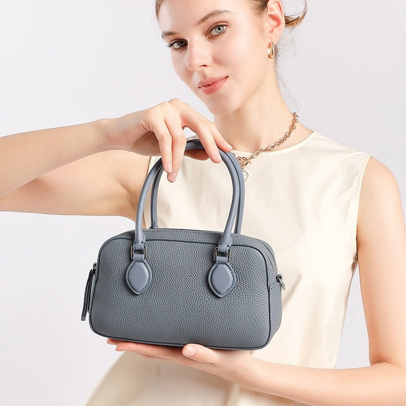 Women’s Genuine Leather Handheld Boston Bag | Effortless Everyday Elegance