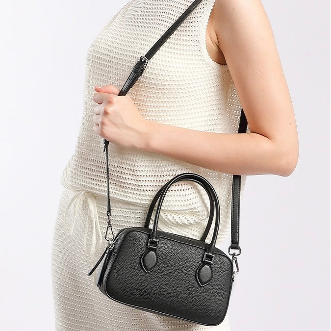 Women’s Genuine Leather Handheld Boston Bag | Effortless Everyday Elegance