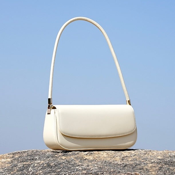 Women’s Genuine Leather Minimalist Saddle Tote | Effortless Commuter Elegance
