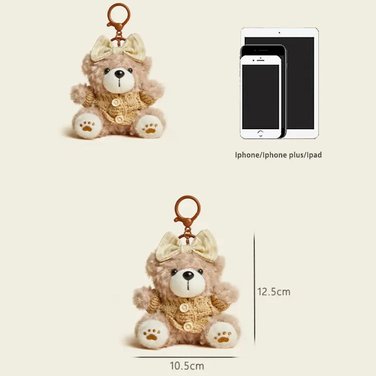 Artist Bear Bag Charm | Effortless Understated Everyday Elegance