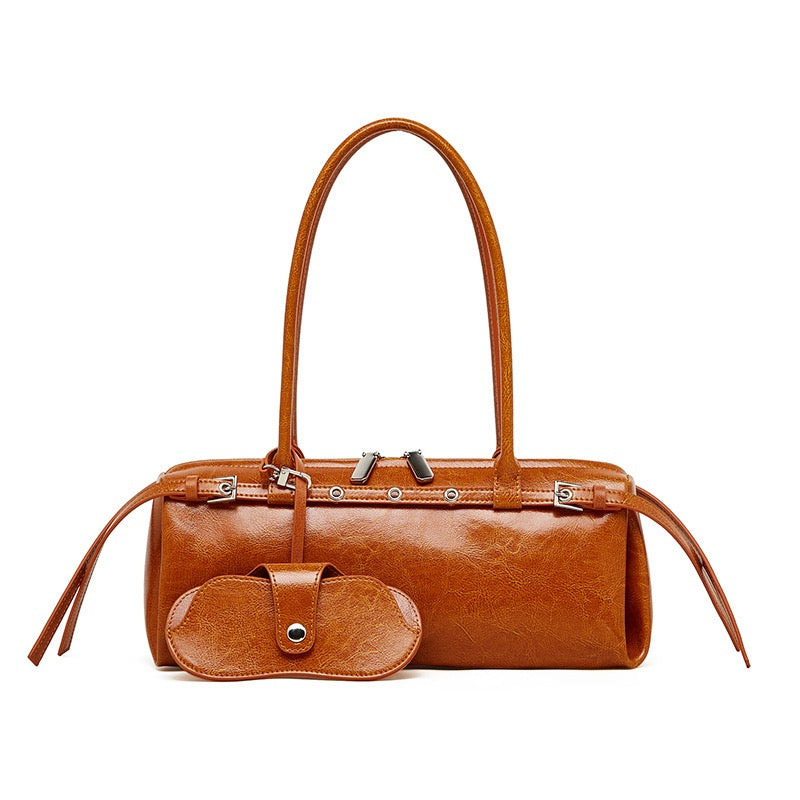 Women’s Genuine Leather Belt Shoulder Bag | Vintage Biker Poise