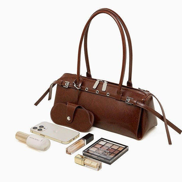 Women’s Genuine Leather Belt Shoulder Bag | Vintage Biker Poise