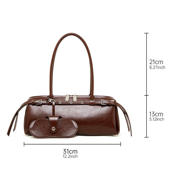 Women’s Genuine Leather Belt Shoulder Bag | Vintage Biker Poise