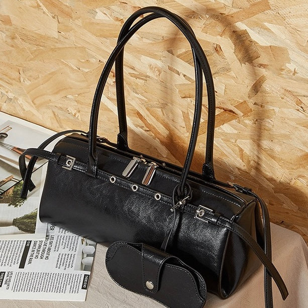 Women’s Genuine Leather Belt Shoulder Bag | Vintage Biker Poise