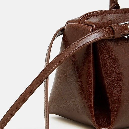 Women’s Genuine Leather Belt Shoulder Bag | Vintage Biker Poise