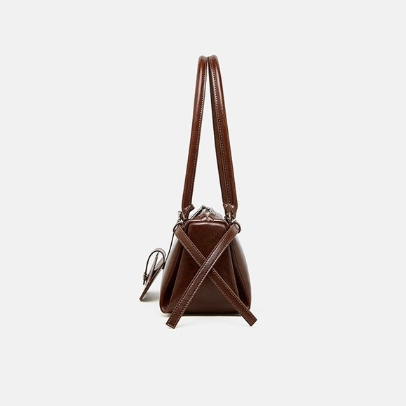 Women’s Genuine Leather Belt Shoulder Bag | Vintage Biker Poise