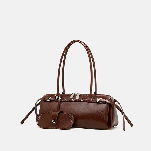 Women’s Genuine Leather Belt Shoulder Bag | Vintage Biker Poise