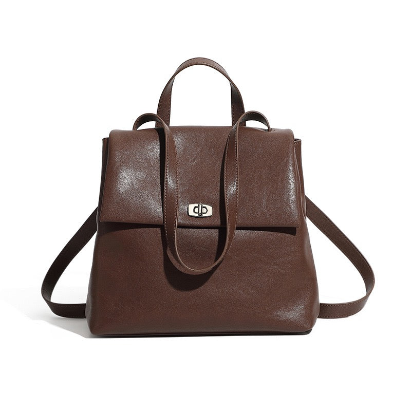 Women’s Genuine Leather Backpack | Large Capacity Versatile Elegance