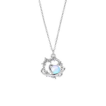 Colorful Falling Planet Necklace | Effortless Celestial Elegance