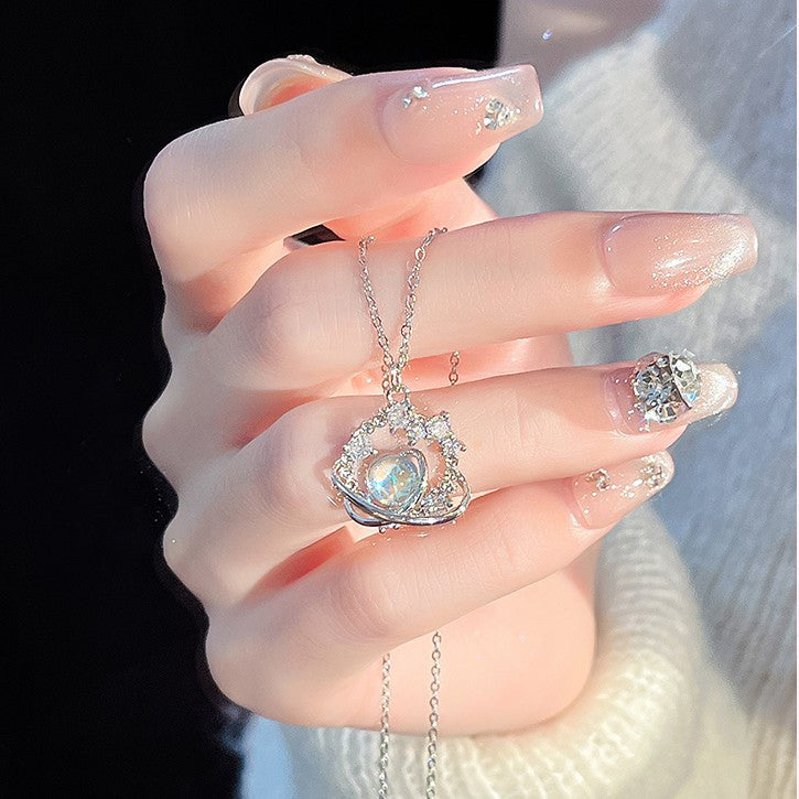 Colorful Falling Planet Necklace | Effortless Celestial Elegance