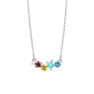 Summer Isle Rainbow Stars Necklace | Effortless Celestial Radiance