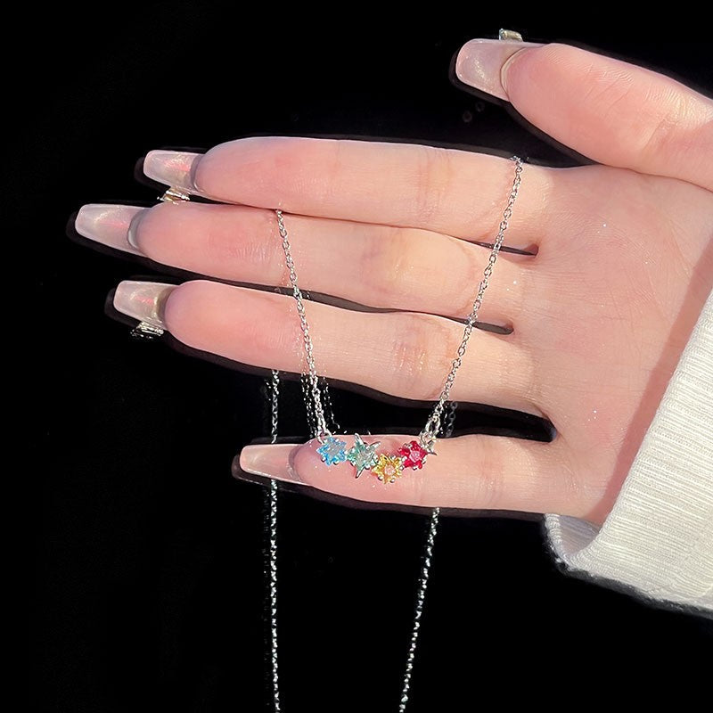 Summer Isle Rainbow Stars Necklace | Effortless Celestial Radiance