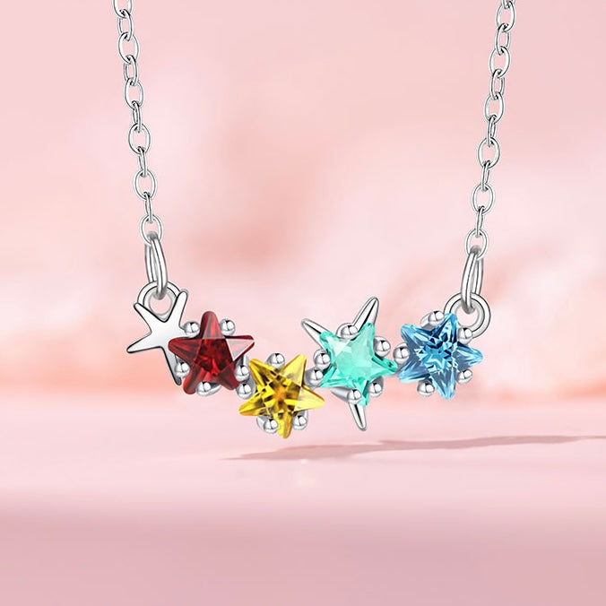 Summer Isle Rainbow Stars Necklace | Effortless Celestial Radiance
