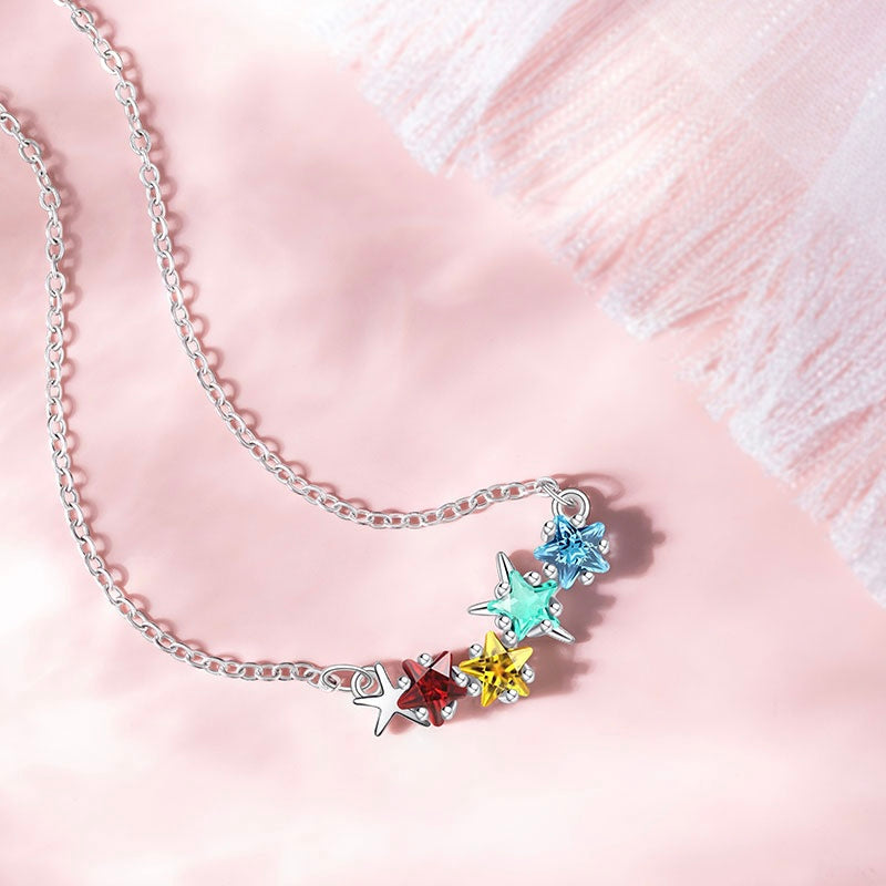 Summer Isle Rainbow Stars Necklace | Effortless Celestial Radiance