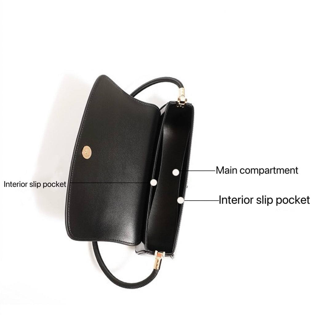 Women’s Genuine Leather Minimalist Saddle Tote | Effortless Commuter Elegance
