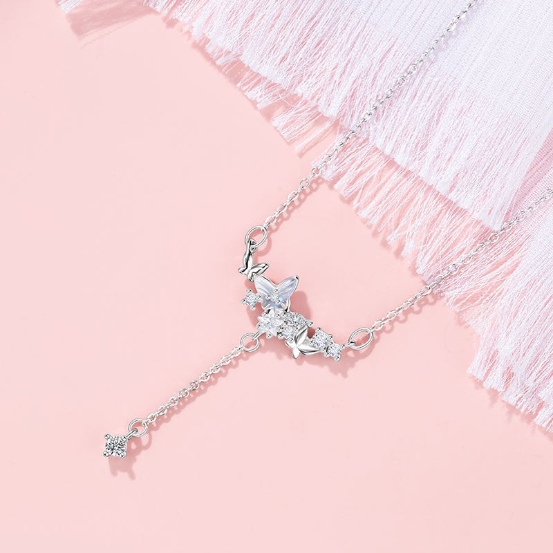 Women’s Butterfly and Stars Necklace | Effortless Celestial Elegance
