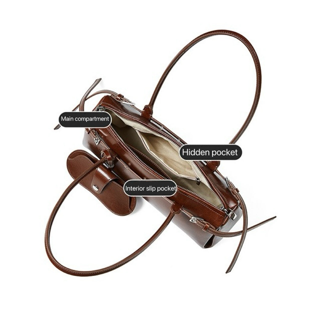 Women’s Genuine Leather Belt Shoulder Bag | Vintage Biker Poise