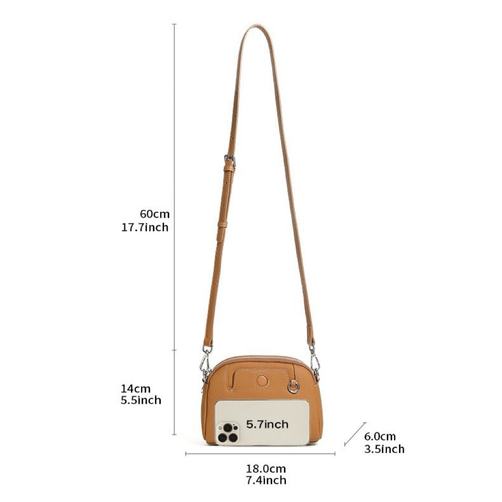 Women’s Genuine Cowhide Shoulder Crossbody Bag | Timeless Everyday Elegance