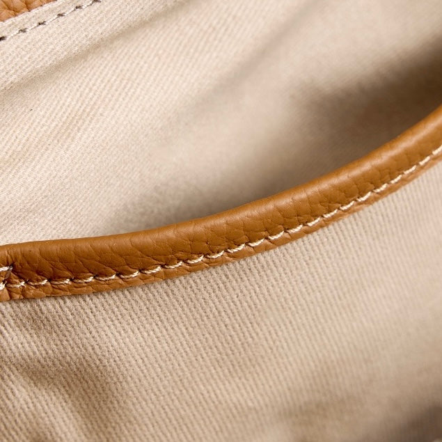 Women’s Genuine Leather Tote | Winged Pleated Commuter Elegance