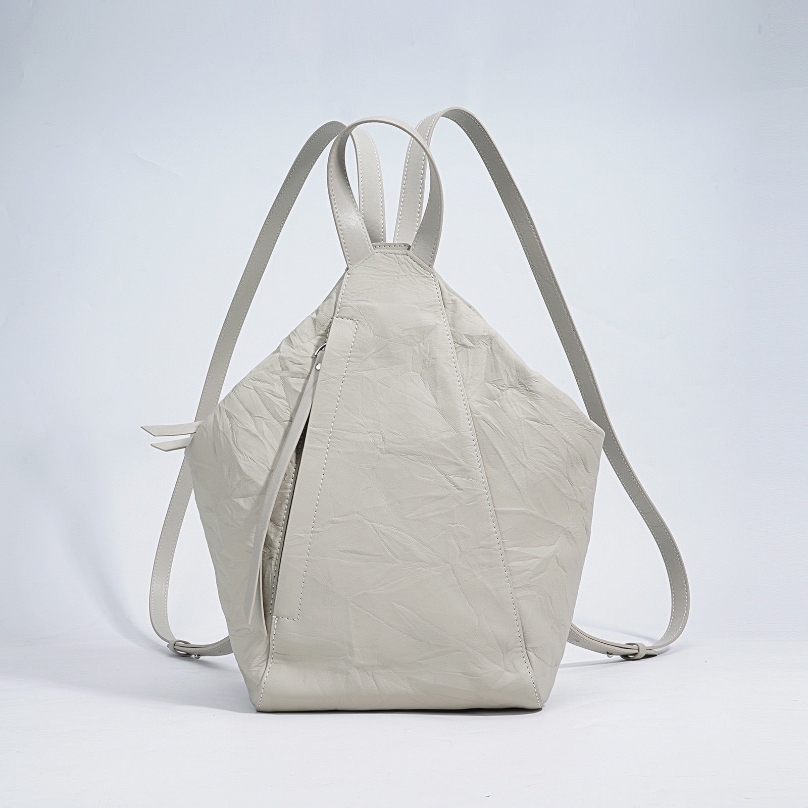 Women’s Pleated Leather Convertible Backpack | Effortless Modern Elegance