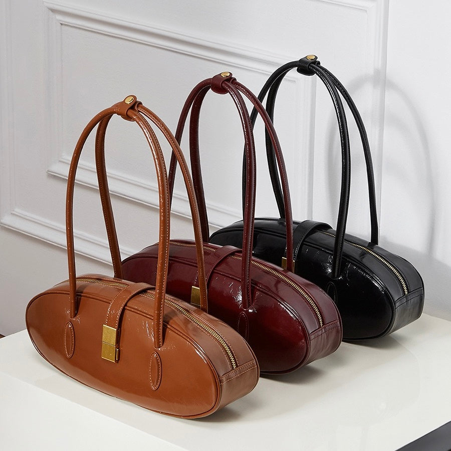 Women’s Top Grain Cowhide Baguette Bag | Effortless City Elegance