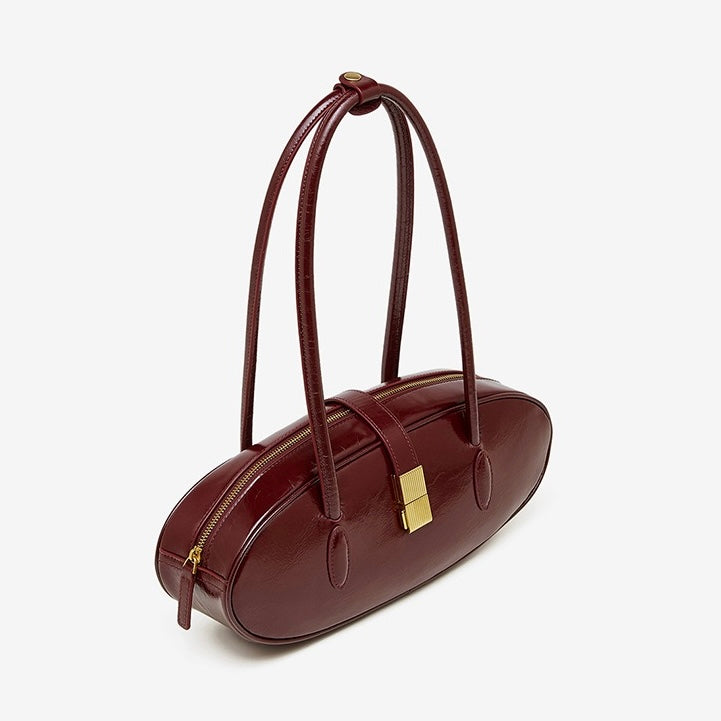 Women’s Top Grain Cowhide Baguette Bag | Effortless City Elegance