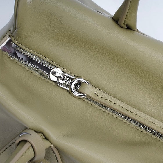 Genuine Leather Pillow Shoulder Baguette Bag | Effortless French Elegance