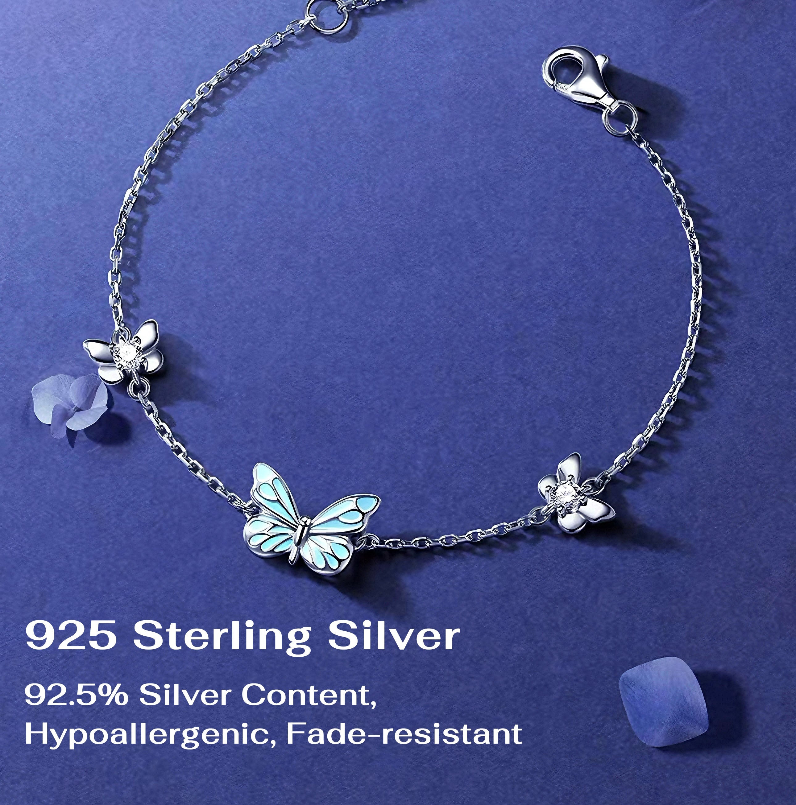 Blue Butterfly Bracelet | Luminous Dream Elegance